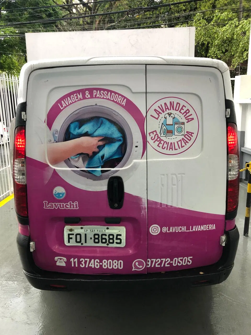 Rivestimento Fiorino Lilla Rosa Lavanderia Flotte Adesivo SP Magenta Auto Butanta Veicoli commerciali Viola