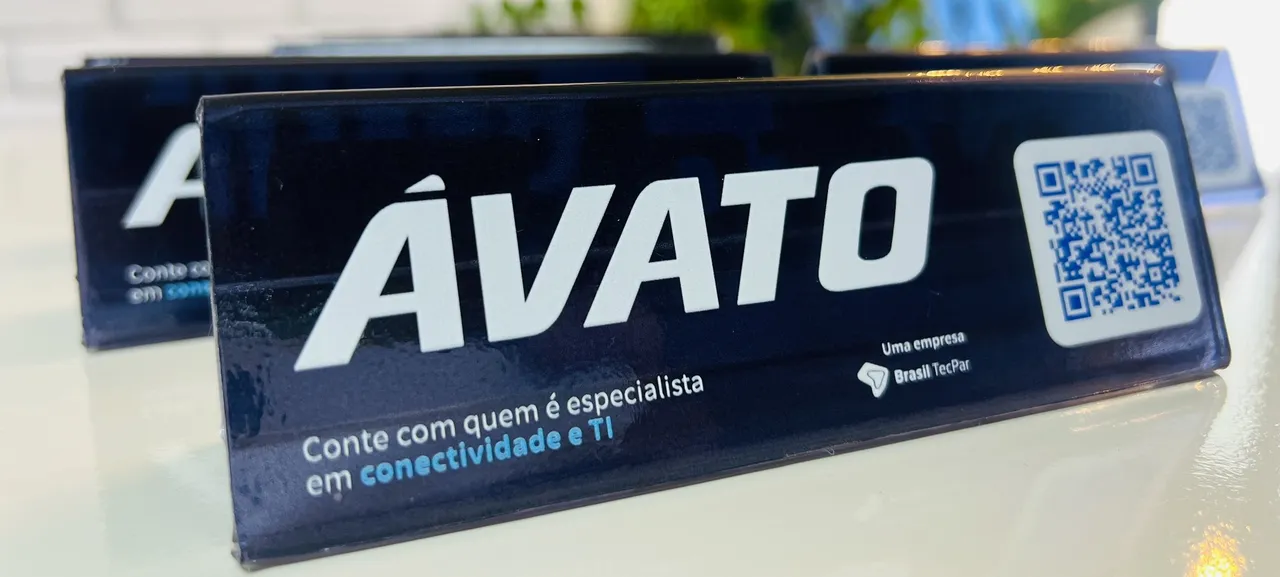 Acrilico Stampa Espositore Faria Lima SP Avato Tecpar Brasil Blu Ufficio UV