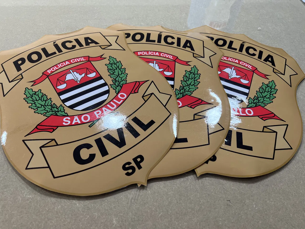 Adesivo Gráfica Laminado Impressão Marrom Dourado