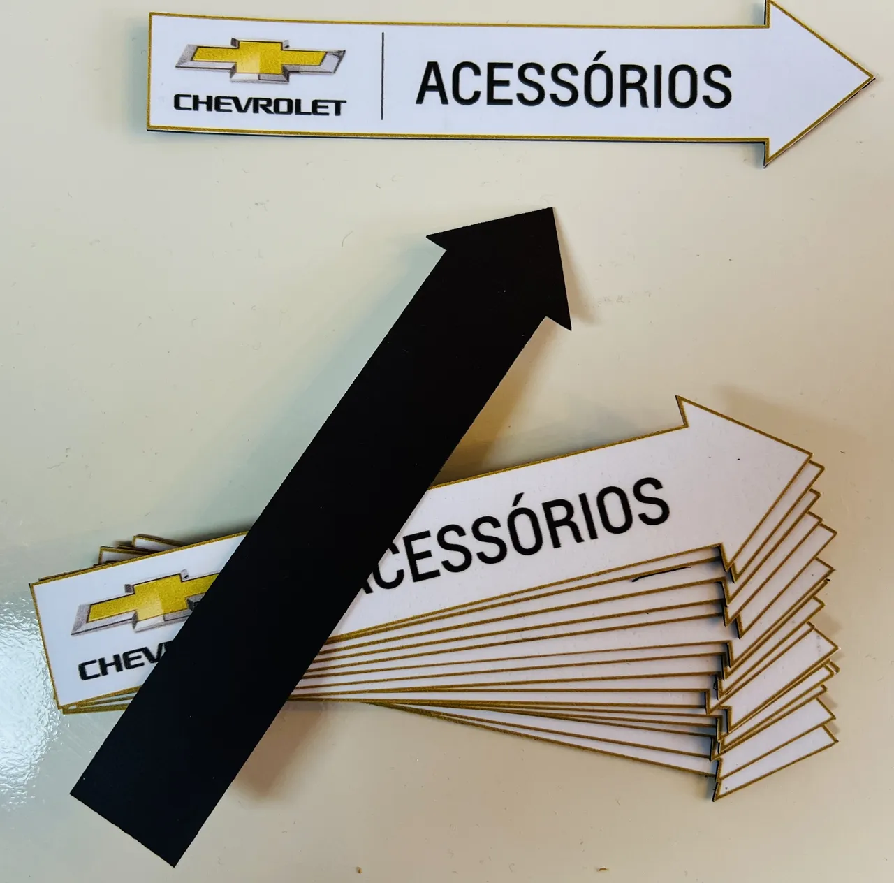 Ímã Adesivo Oficina Pecas Flecha Indicação Imantado Recorte Checklist Imantada Placa Concessionaria Chevrolet