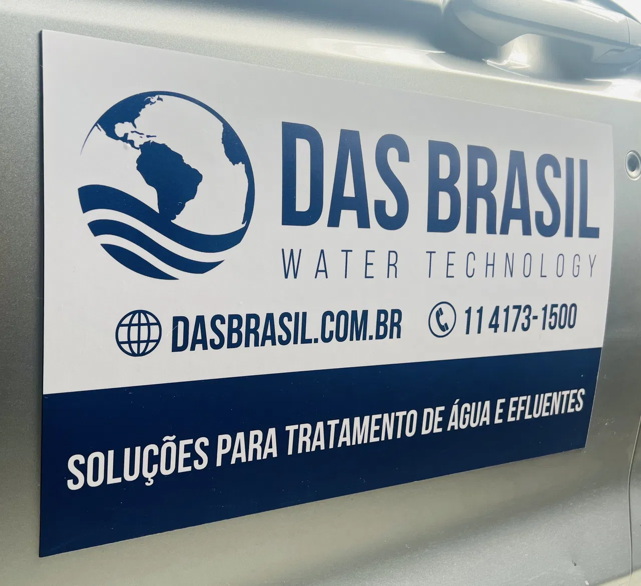 Magnete temporaneo Das Brasil magnetizzato, adesivo blu provvisorio per veicoli