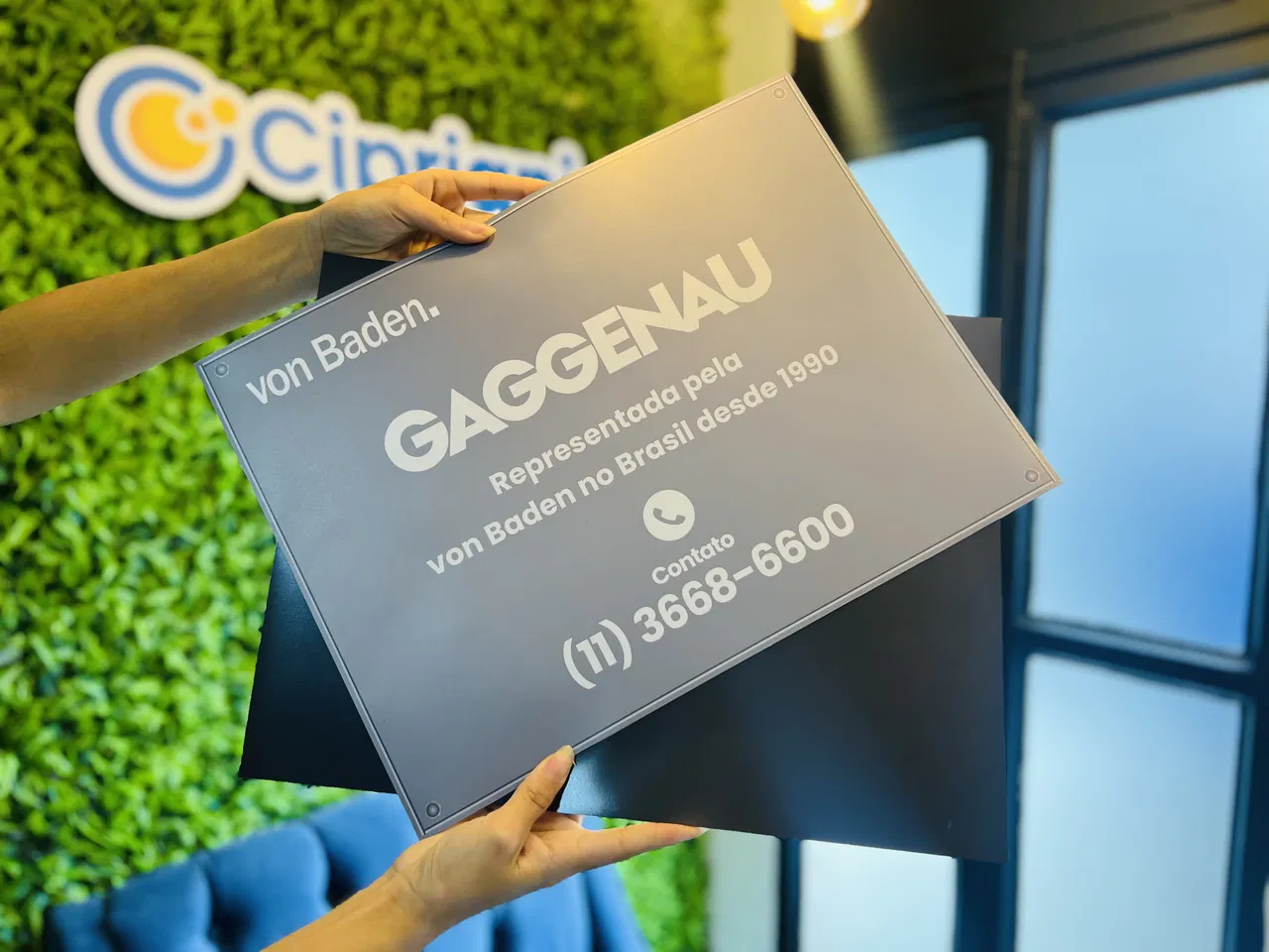 Ímã Adesivo Identificação Imantado Von Laminado Provisório Baden Veicular Prata Fosco Gaggenau Cinza Temporário