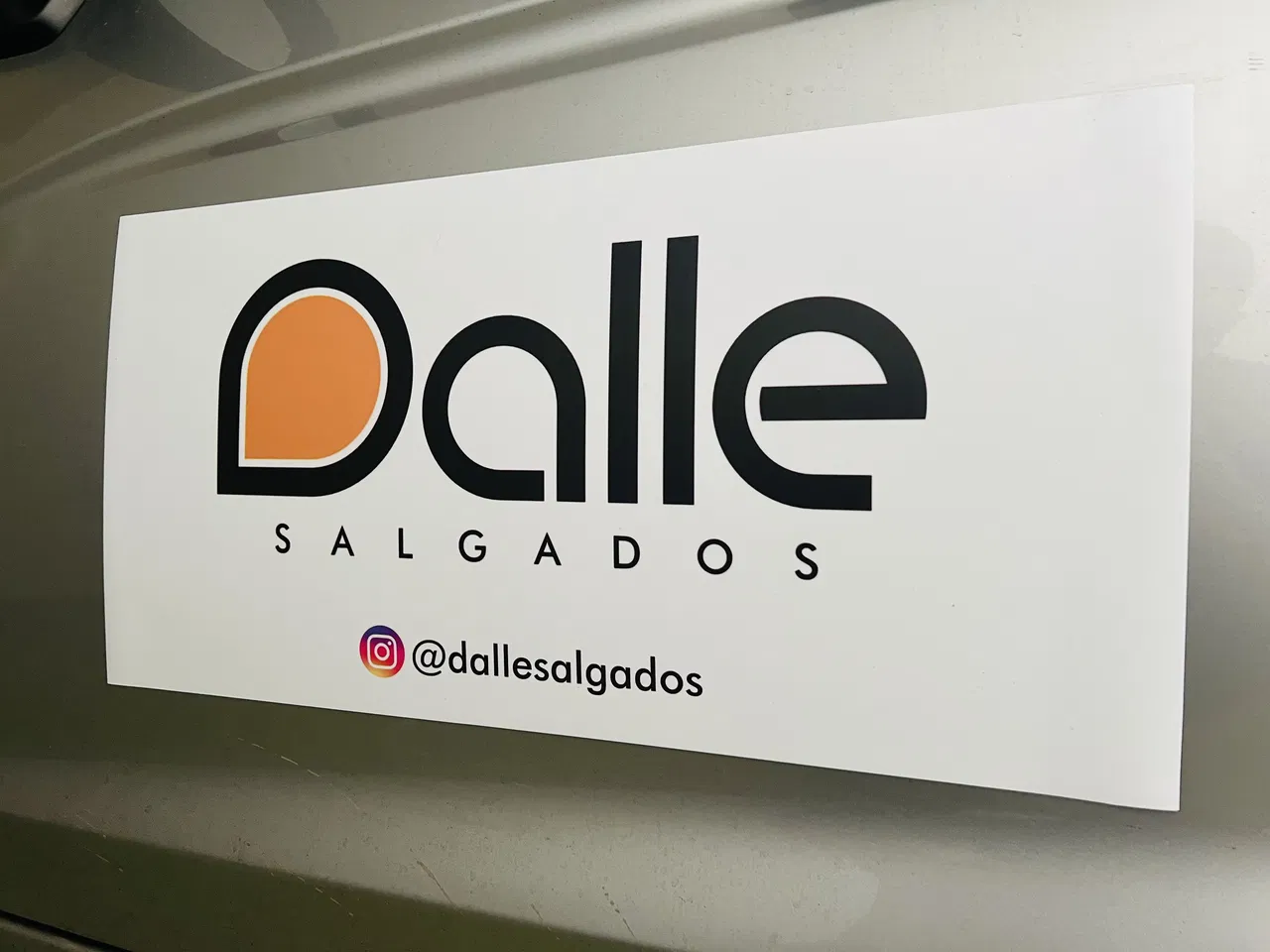 Ímã Empresa Imantado Laranja Temporário Adesivo Veicular Provisório