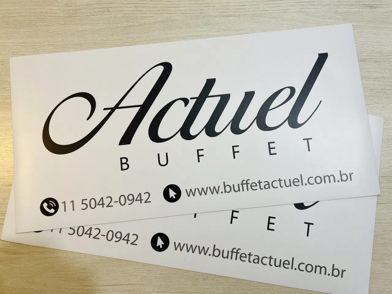 Ímã Veicular Temporário Buffet Preto Provisório Imantado Adesivo