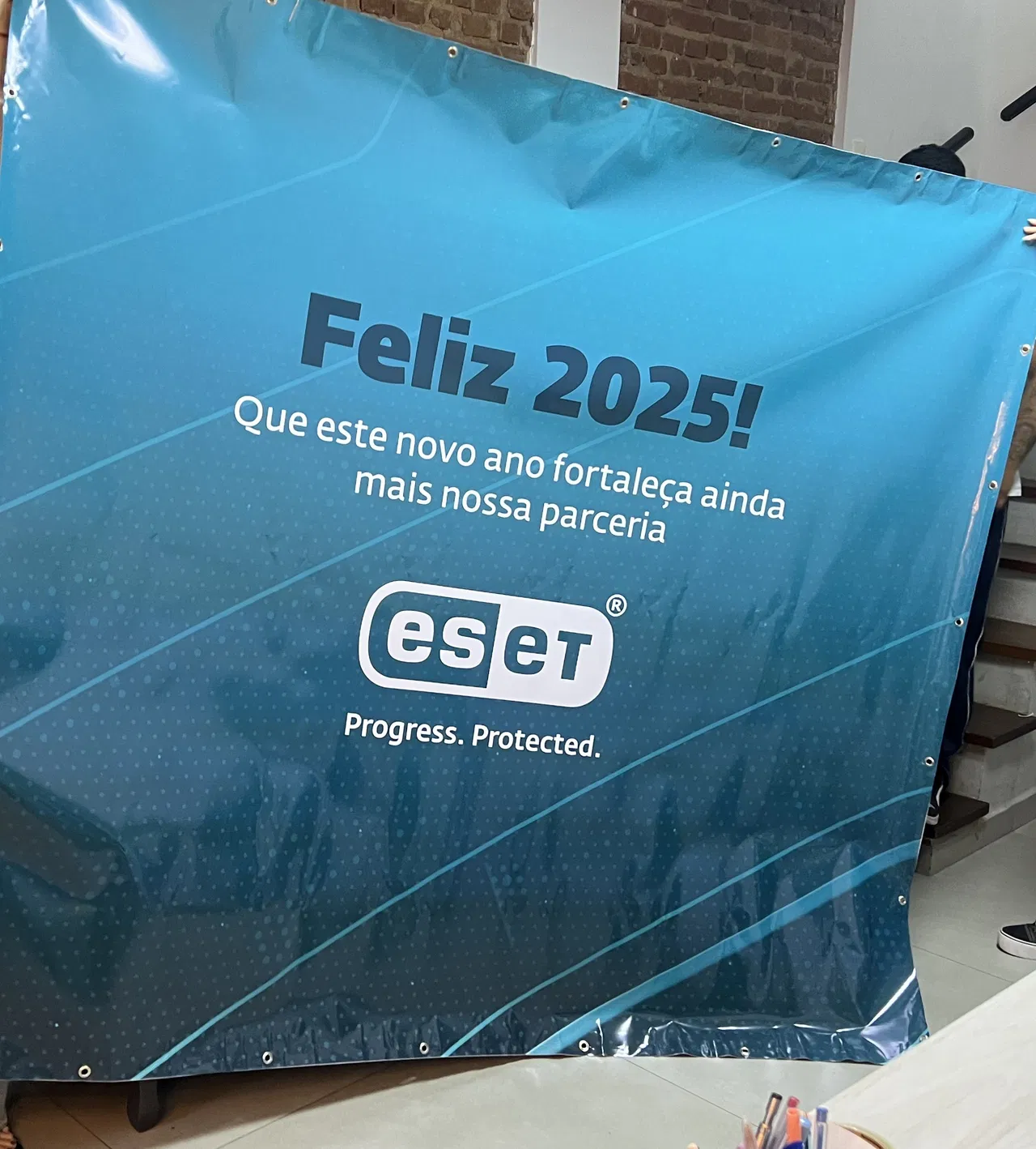 Lona Azul Impressão