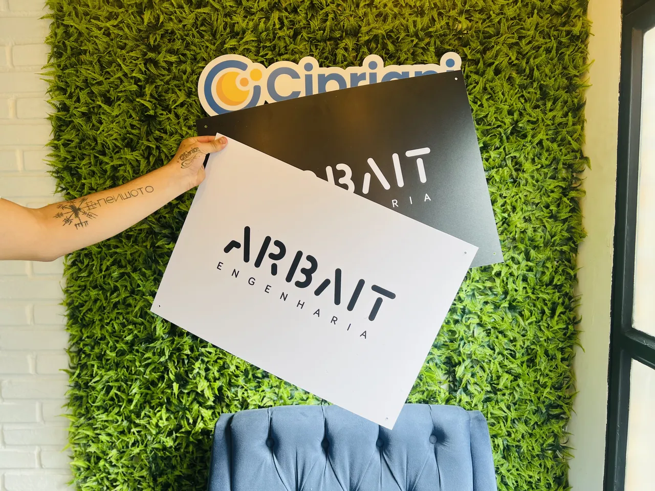 Placa 2mm Impressão Branco Engenharia PS