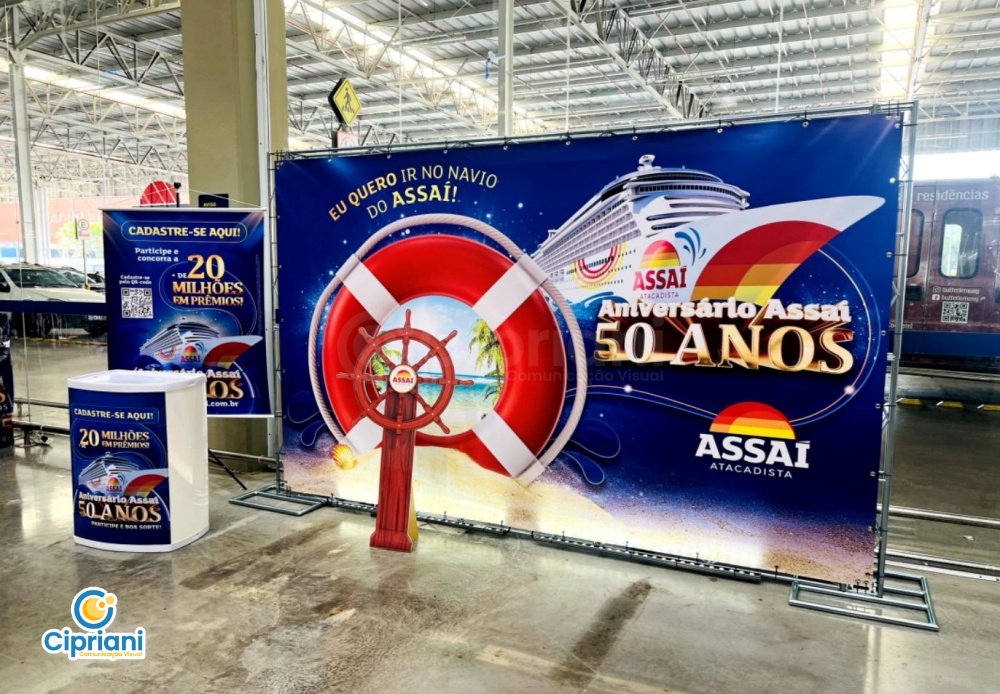 Locação e Montagem de Stand PDV Promocional Cipriani Comunicação Visual