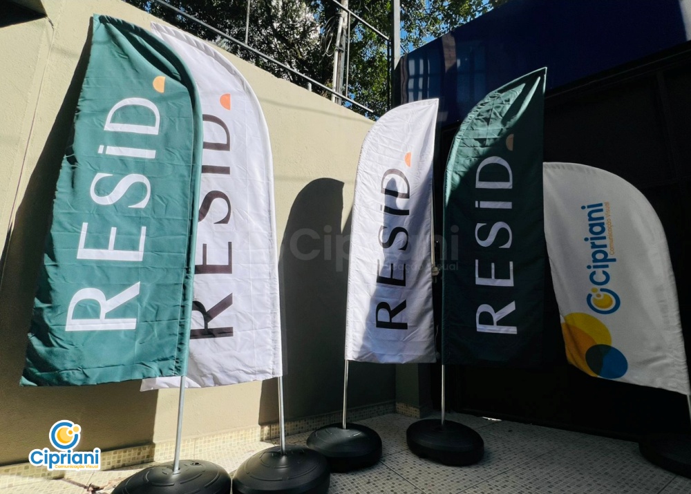 Wind Banner Fabrica em São Paulo SP Cipriani Comunicação Visual