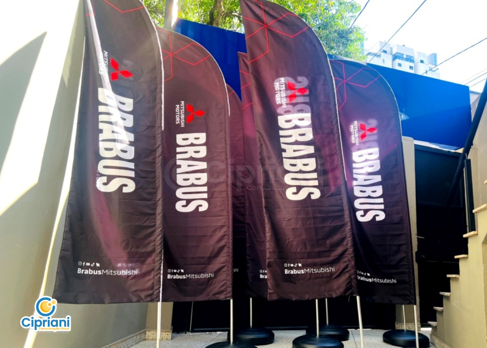 Wind Banner Personalizado para Empresas Cipriani Comunicação Visual