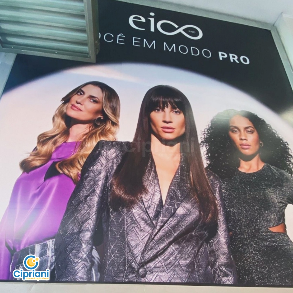 Adesivo para Parede de Salão de Beleza Lilás e Preto 2 Imagem Adesivo para Parede de Salão de Beleza Lilás e Preto 2 Imagem