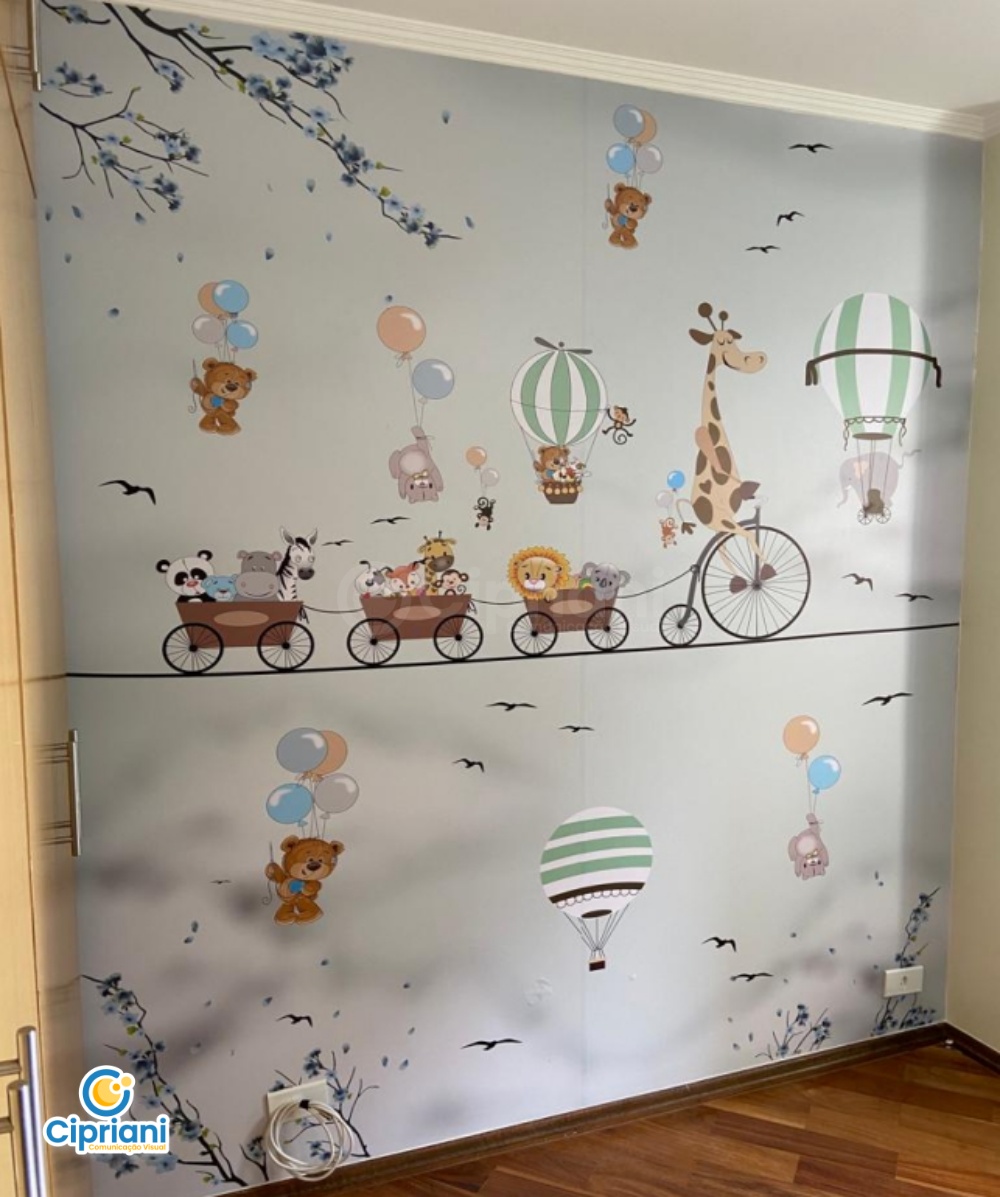 Adesivo para Quarto Infantil Azul Bebê Azul e Branco 2 Imagem Adesivo para Quarto Infantil Azul Bebê Azul e Branco 2 Imagem