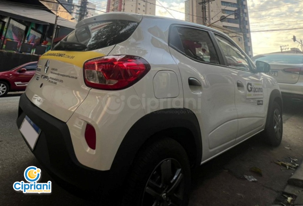 Adesivo em Veículo Personalização de Frota Amarelo e Branco 2 Imagem Adesivo em Veículo Personalização de Frota Amarelo e Branco 2 Imagem