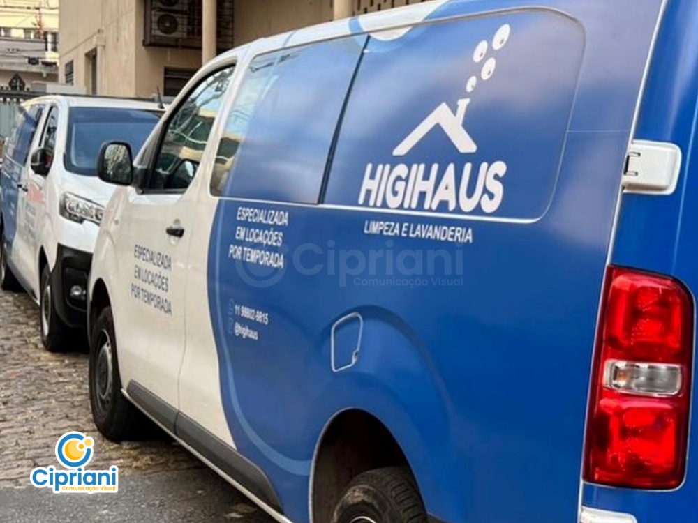 Adesivo para Veículo Vans de Lavanderia Azul e Branco 1 Imagem Adesivo para Veículo Vans de Lavanderia Azul e Branco 1 Imagem