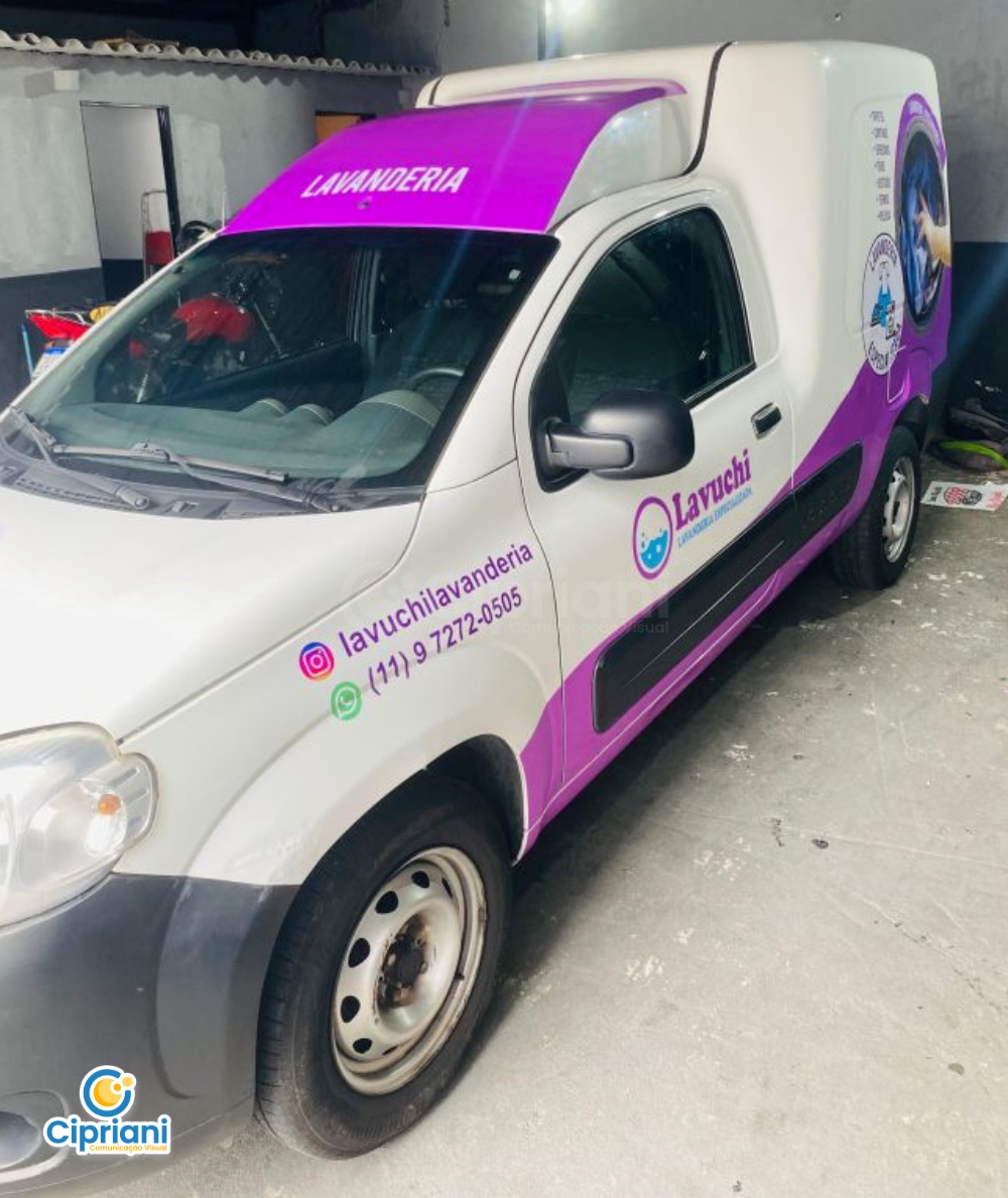 Adesivo Roxo para Fiorino de Lavanderia na cor Lilás 2 Imagem Adesivo Roxo para Fiorino de Lavanderia na cor Lilás 2 Imagem