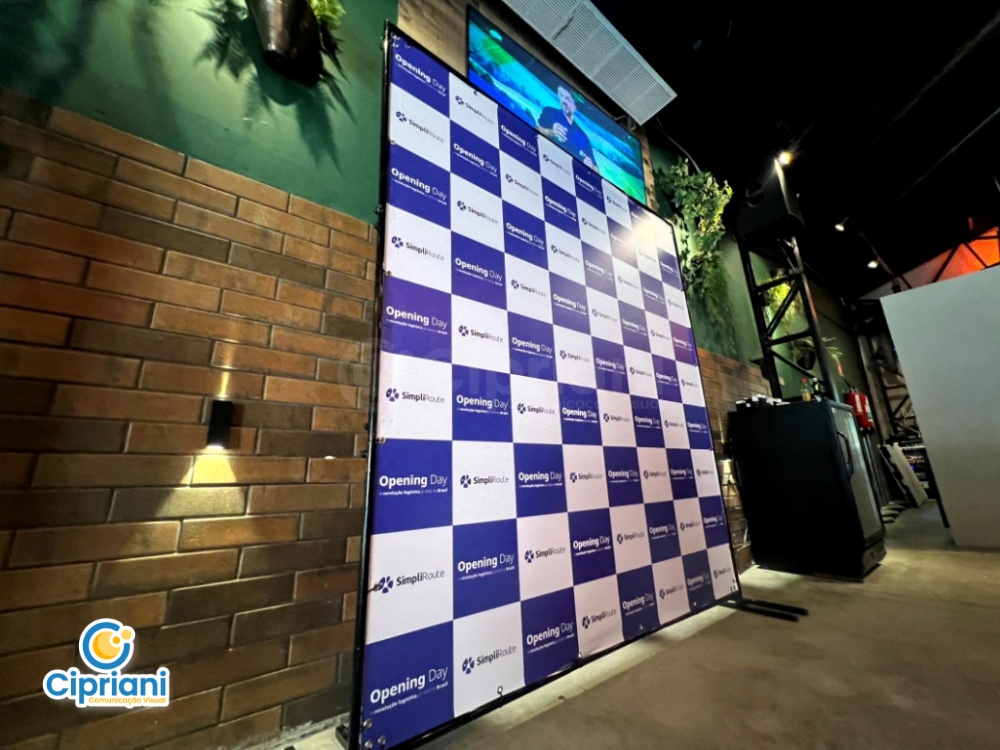 Backdrop para Evento em Bar na Faria Lima, Conheça 1 Imagem Backdrop para Evento em Bar na Faria Lima, Conheça 1 Imagem