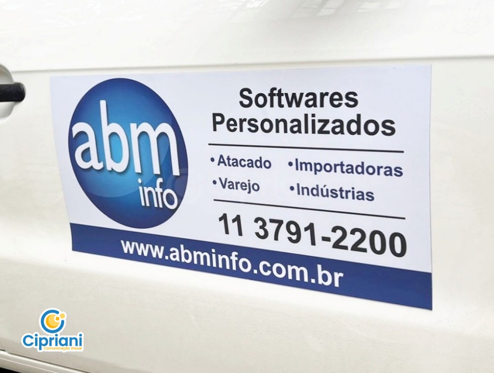 Imãs para Veículo de Empresa em Branco e Azul, Conheça 1 Imagem Imãs para Veículo de Empresa em Branco e Azul, Conheça 1 Imagem