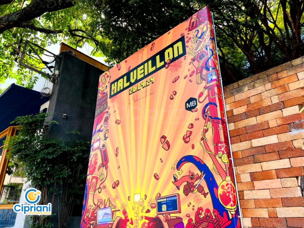 Lona Backdrop de até 320 cm em Azul e Laranja, Saiba Mais 1 Imagem Lona Backdrop de até 320 cm em Azul e Laranja, Saiba Mais 1 Imagem