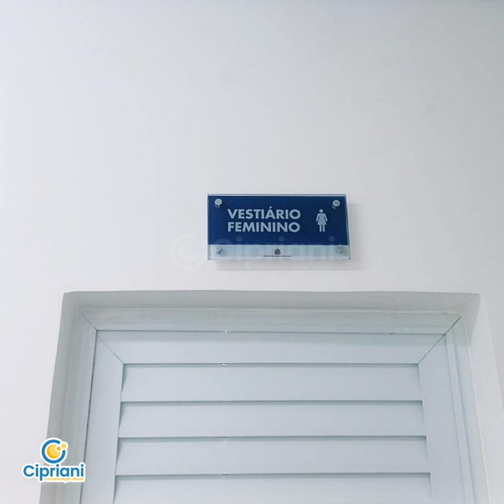 Placa de Acrílico Sinalização Azul e Branco, Cote Já 1 Imagem Placa de Acrílico Sinalização Azul e Branco, Cote Já 1 Imagem