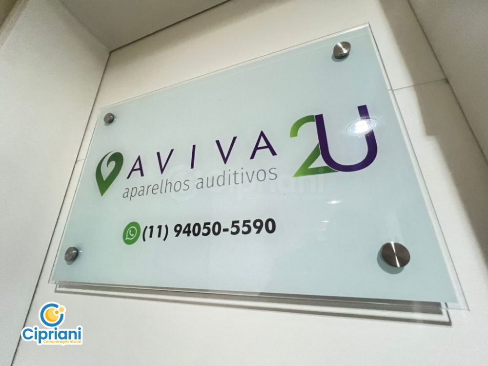 Placa de Vidro para Porta Azul e Verde, Saiba Mais 1 Imagem Placa de Vidro para Porta Azul e Verde, Saiba Mais 1 Imagem
