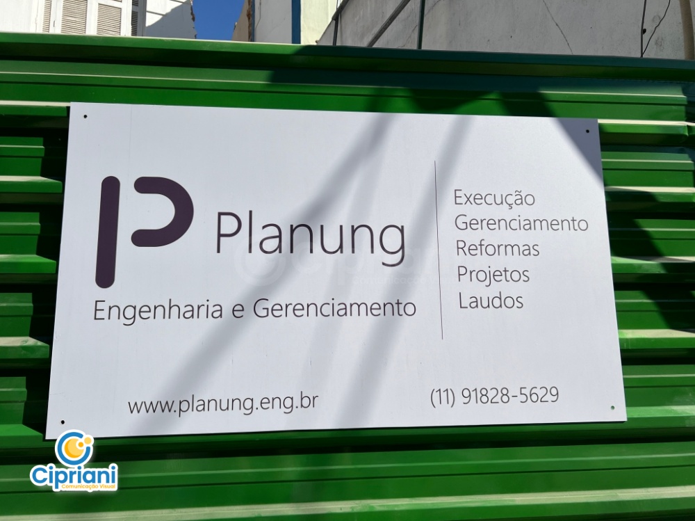 Placas Identificação de Obras Preto e Branco, Orçamento 1 Imagem Placas Identificação de Obras Preto e Branco, Orçamento 1 Imagem