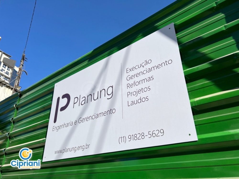Placas Identificação de Obras Preto e Branco, Orçamento 2 Imagem Placas Identificação de Obras Preto e Branco, Orçamento 2 Imagem