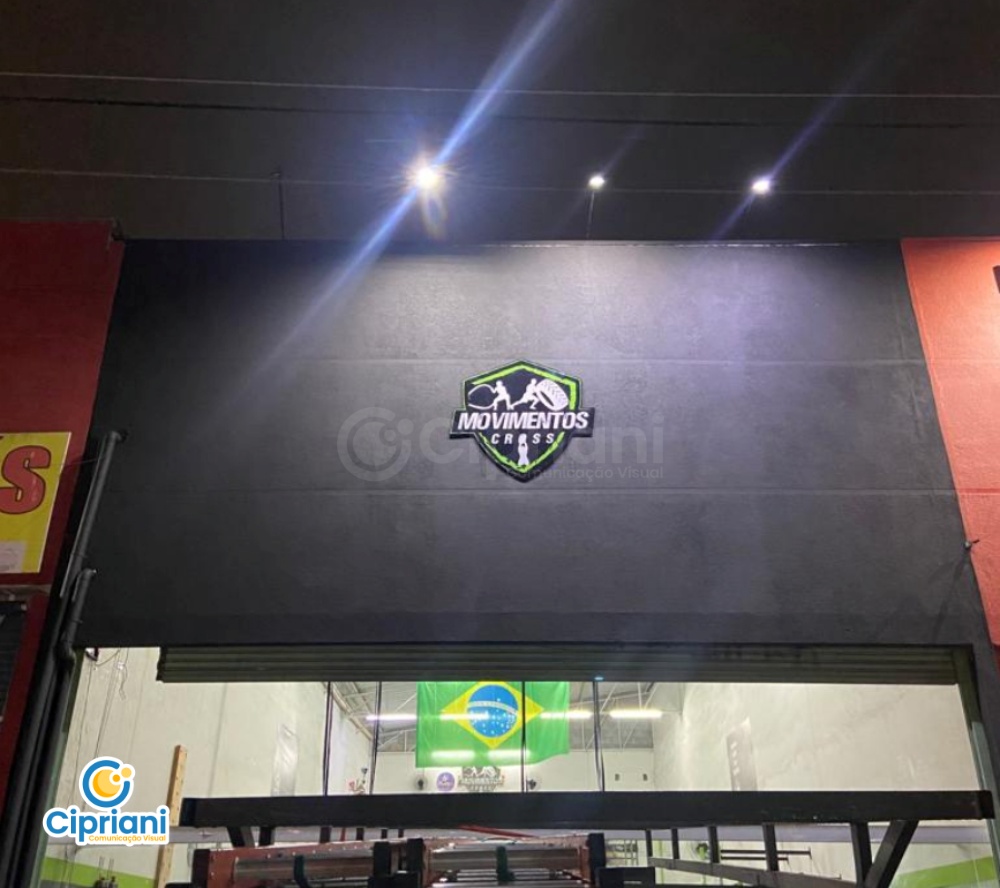 Placas Logo de Cross Fit em Acrílico Verde e Branco 1 Imagem Placas Logo de Cross Fit em Acrílico Verde e Branco 1 Imagem