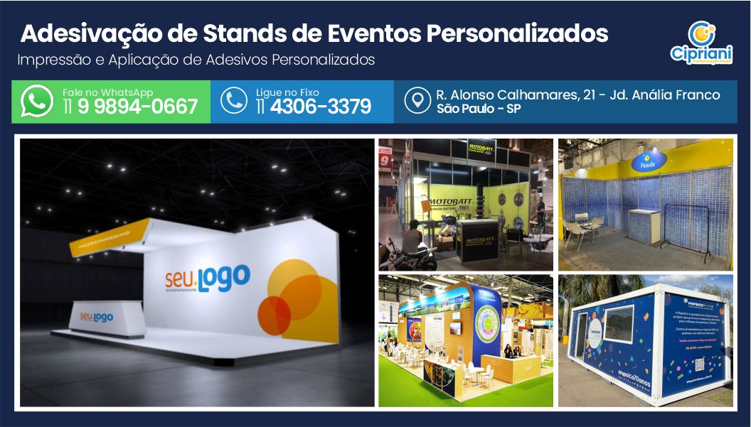 Adesivação de Stands de Eventos Personalizados, Saiba Mais 1 Imagem Adesivação de Stands de Eventos Personalizados, Saiba Mais 1 Imagem