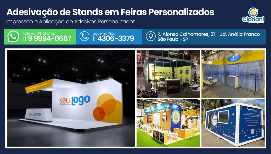 Adesivação de Stands em Feiras Personalizados, Saiba Mais 1 Imagem Adesivação de Stands em Feiras Personalizados, Saiba Mais 1 Imagem