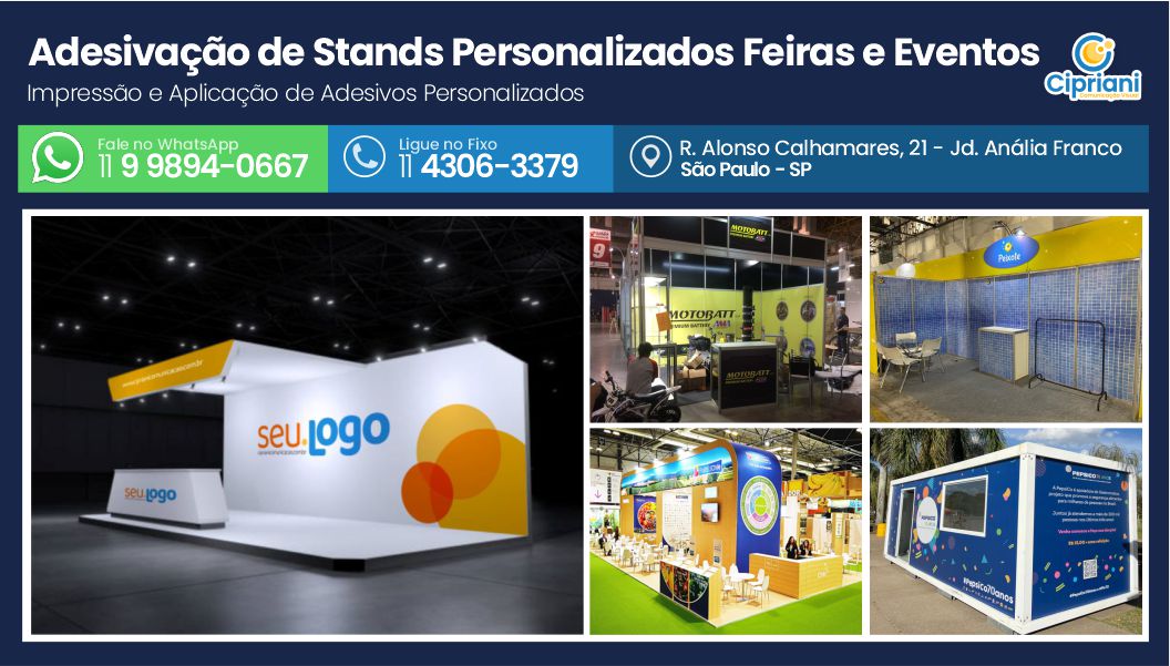 Adesivação de Stands Personalizados Feiras e Eventos 1 Imagem