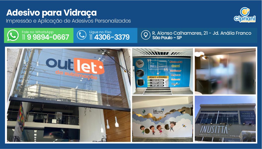 Adesivo para Vidraça em São Paulo, Veja nossos Serviços 1 Imagem Adesivo para Vidraça em São Paulo, Veja nossos Serviços 1 Imagem