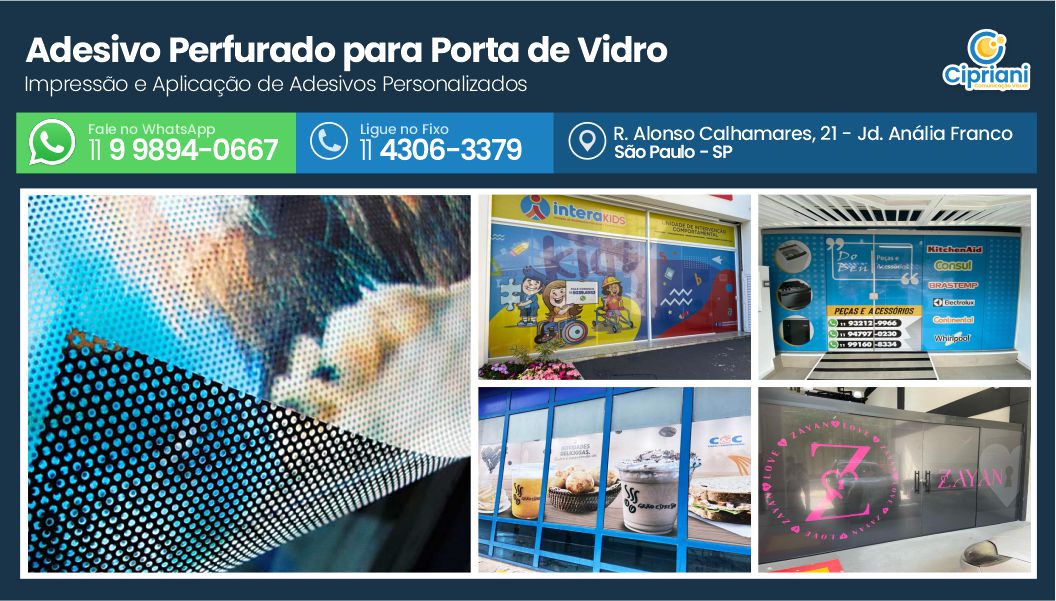 Adesivo Perfurado para Porta de Vidro em São Paulo 1 Imagem Adesivo Perfurado para Porta de Vidro em São Paulo 1 Imagem