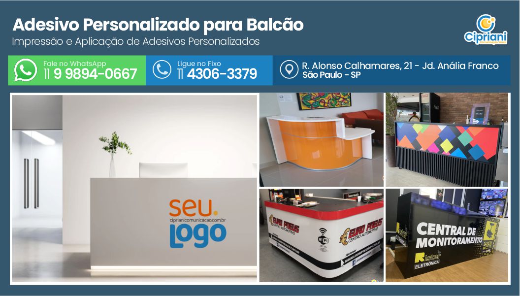 Adesivo Personalizado para Balcão em São Paulo, Saiba Mais 1 Imagem Adesivo Personalizado para Balcão em São Paulo, Saiba Mais 1 Imagem