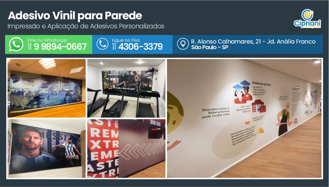 Adesivo Vinil para Parede  | Cipriani Comunicação Visual em São Paulo SP