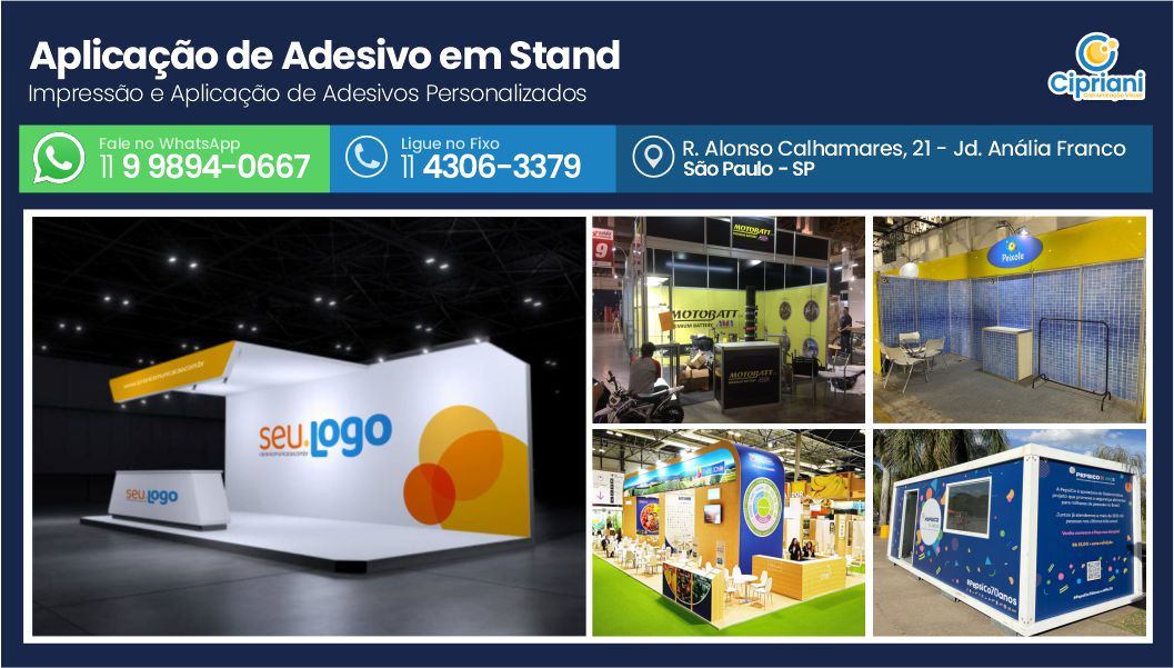 Aplicação de Adesivo em Stand em São Paulo, Veja Detalhes 1 Imagem