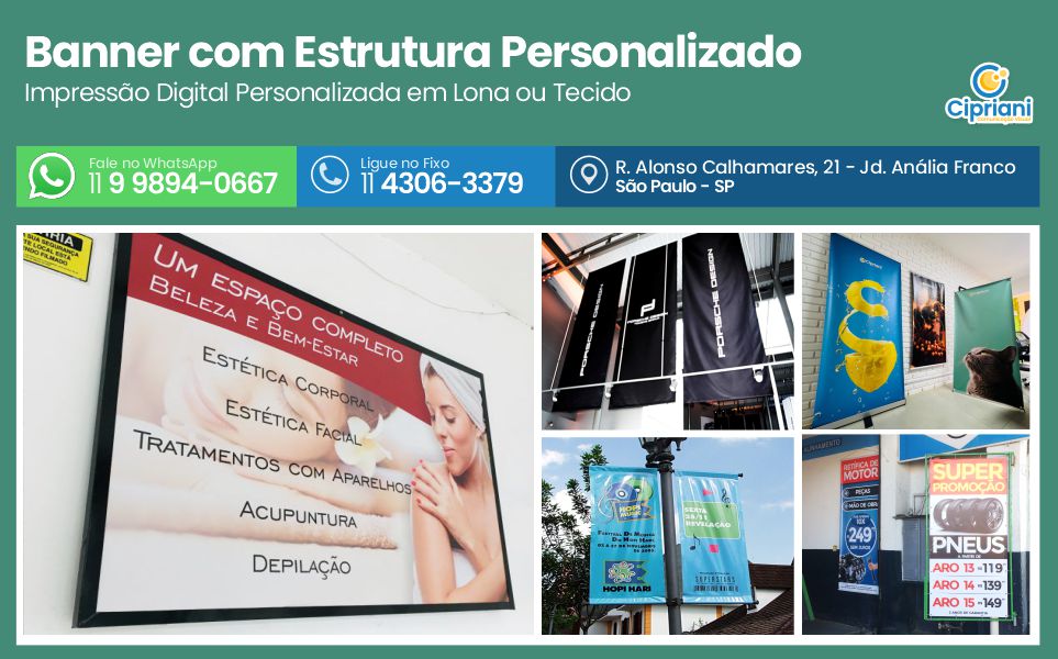 Banner com Estrutura de Ferro Personalizado, Cote já 1 Imagem Banner com Estrutura de Ferro Personalizado, Cote já 1 Imagem