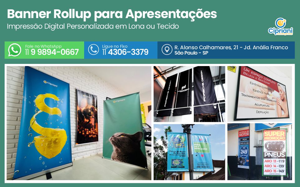 Banner Rollup para Apresentações Personalizado, Saiba Mais 1 Imagem Banner Rollup para Apresentações Personalizado, Saiba Mais 1 Imagem