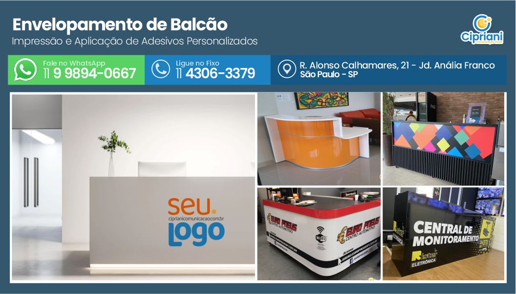 Envelopamento de Balcão em São Paulo, Peça seu Orçamento 1 Imagem Envelopamento de Balcão em São Paulo, Peça seu Orçamento 1 Imagem