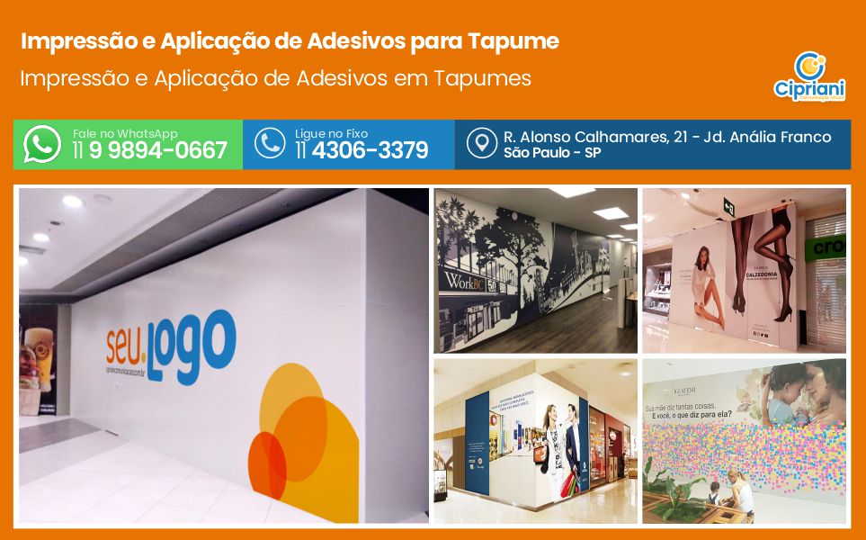 Impressão e Aplicação de Adesivos para Tapume | Cipriani Comunicação Visual em São Paulo SP
