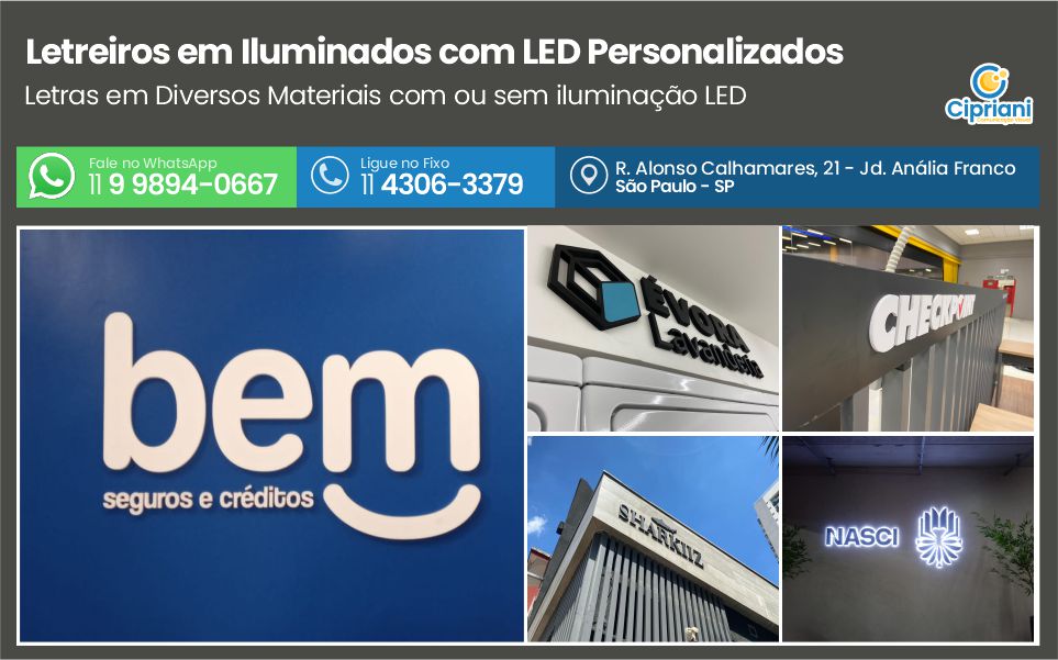Letreiros em Iluminados com LED Personalizados, Saiba Mais 1 Imagem Letreiros em Iluminados com LED Personalizados, Saiba Mais 1 Imagem
