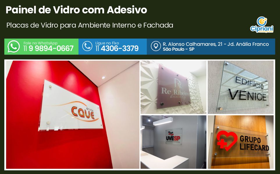 Painel de Vidro com Adesivo em São Paulo, Encomende Hoje 1 Imagem Painel de Vidro com Adesivo em São Paulo, Encomende Hoje 1 Imagem