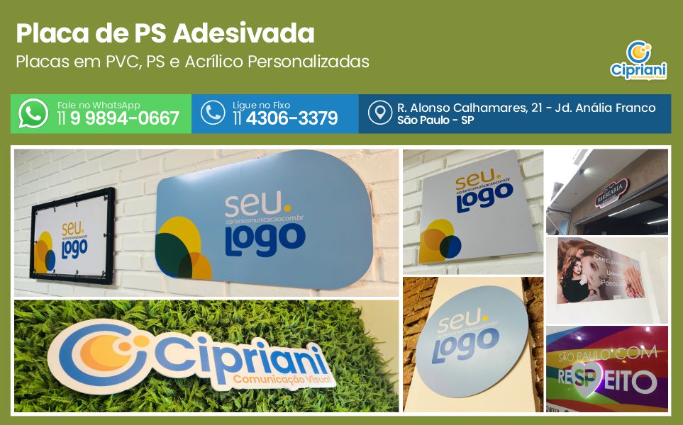 Placa de PS Adesivada em São Paulo, Entregamos em SP 1 Imagem Placa de PS Adesivada em São Paulo, Entregamos em SP 1 Imagem