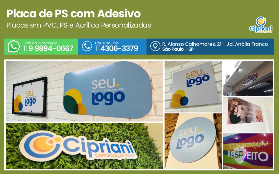 Placa de PS com Adesivo em São Paulo, Peça seu Orçamento 1 Imagem Placa de PS com Adesivo em São Paulo, Peça seu Orçamento 1 Imagem
