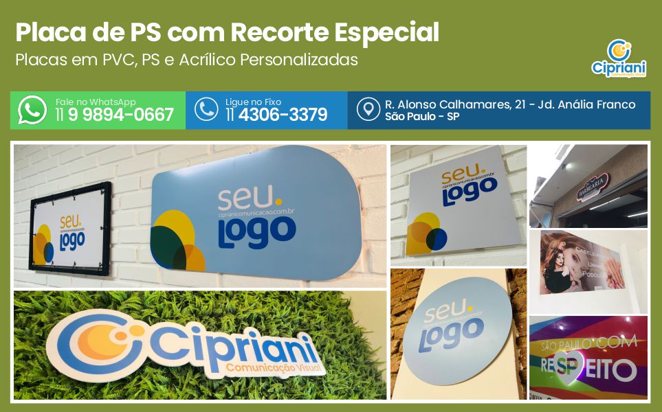 Placa de PS com Recorte Especial em São Paulo, Descubra Mais 1 Imagem Placa de PS com Recorte Especial em São Paulo, Descubra Mais 1 Imagem