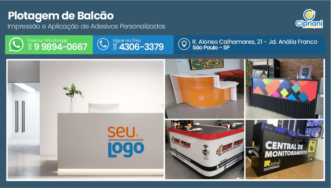 Plotagem de Balcão em São Paulo, Veja os Exemplos Online 1 Imagem Plotagem de Balcão em São Paulo, Veja os Exemplos Online 1 Imagem