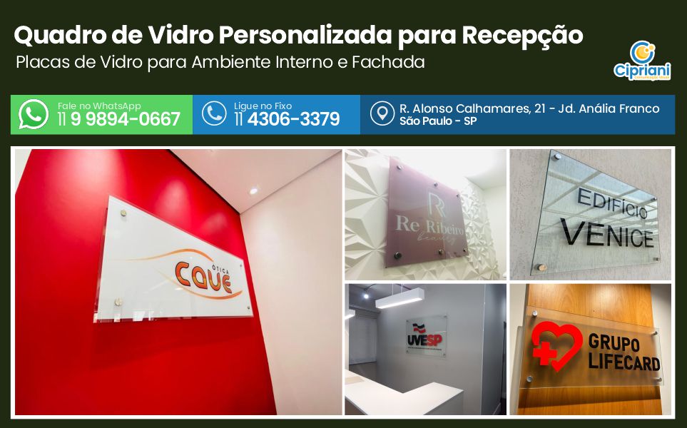 Quadro de Vidro Personalizada para Recepção, Descubra Mais 1 Imagem Quadro de Vidro Personalizada para Recepção, Descubra Mais 1 Imagem
