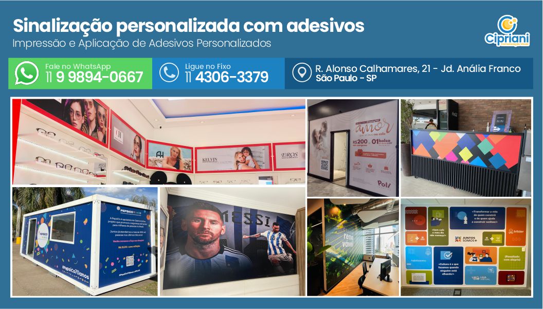Sinalização personalizada com adesivos, Saiba Mais 1 Imagem Sinalização personalizada com adesivos, Saiba Mais 1 Imagem