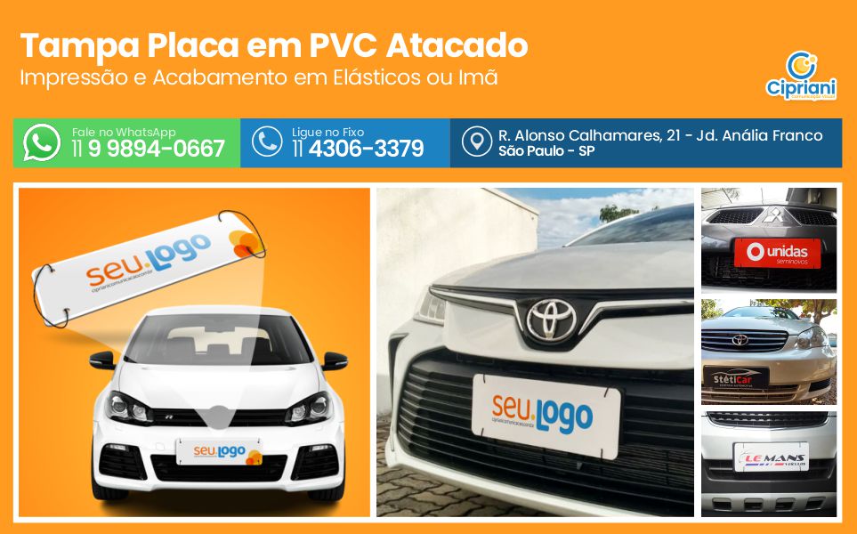 Tampa Placa em PVC Atacado  | Cipriani Comunicação Visual em São Paulo SP