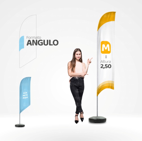 Wind Banner Ângulo 2,50m de Altura - Médio, Compre Online Imagem Principal Wind Banner Ângulo 2,50m de Altura - Médio, Compre Online Imagem Principal