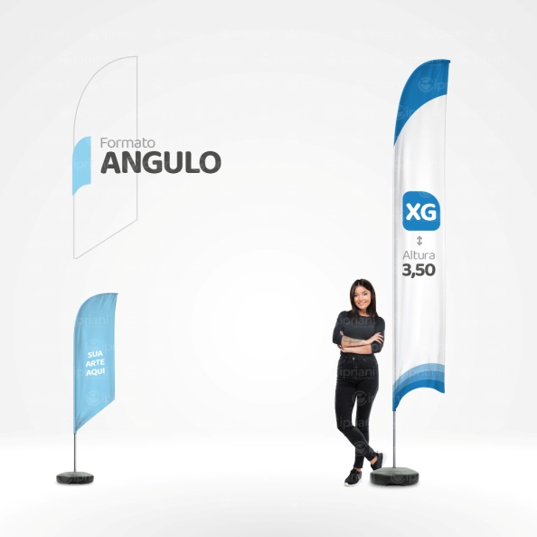 Wind Banner Ângulo 3,50m de Altura - Extra Grande, Veja Imagem Principal Wind Banner Ângulo 3,50m de Altura - Extra Grande, Veja Imagem Principal